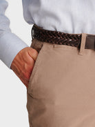 CALÇAS ESTRUTURADA BEGES SLIM FIT MR. BLUE