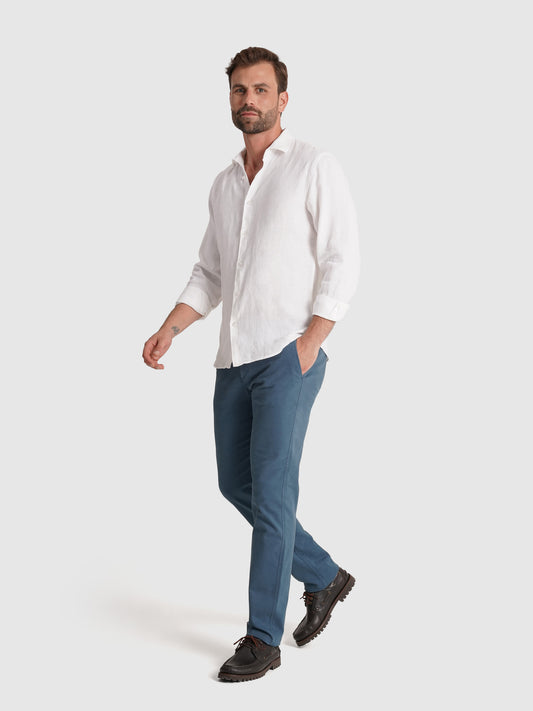 CAMISA LINHO TAILORED FIT BRANCA LISA MARK BELLUCCI