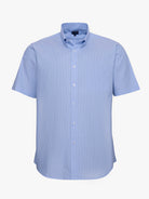 CAMISA ALGODÃO AZUL MANGA CURTA REGULAR FIT MR. BLUE