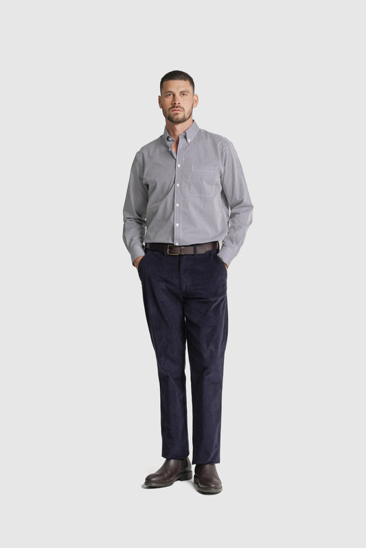 CAMISA ALGODÃO REGULAR FIT AZUL RISCAS MR. BLUE