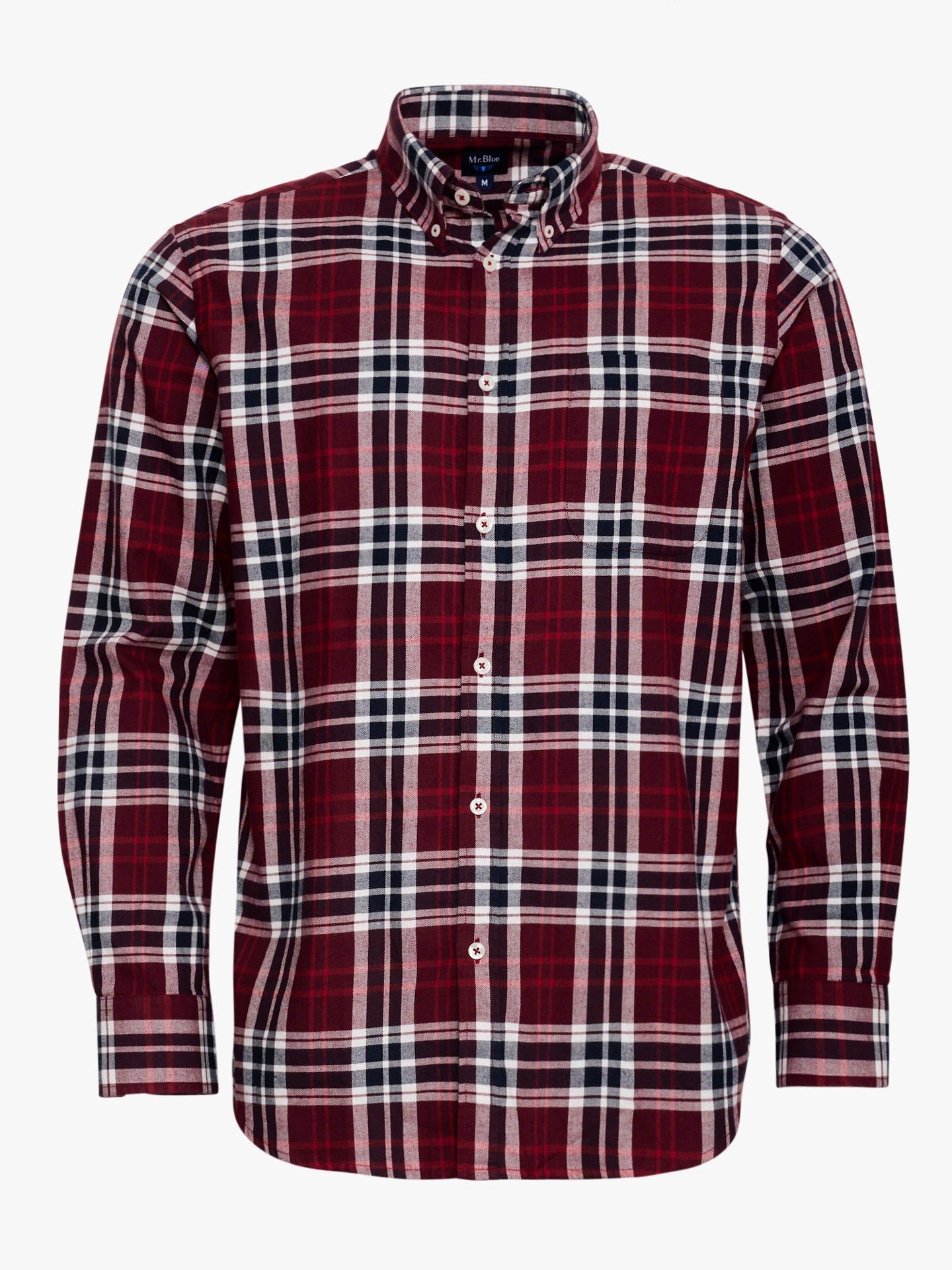 CAMISA FRANELA REGULAR ROJA CAMISA FRANELA REGULAR FIT MR. AZUL