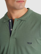 POLO PIQUET VERDE MANGA CURTA REGULAR FIT MR. BLUE