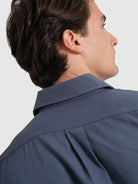 CAMISA ALGODÃO AZUL MANGA COMPRIDA REGULAR FIT MARK BELLUCCI