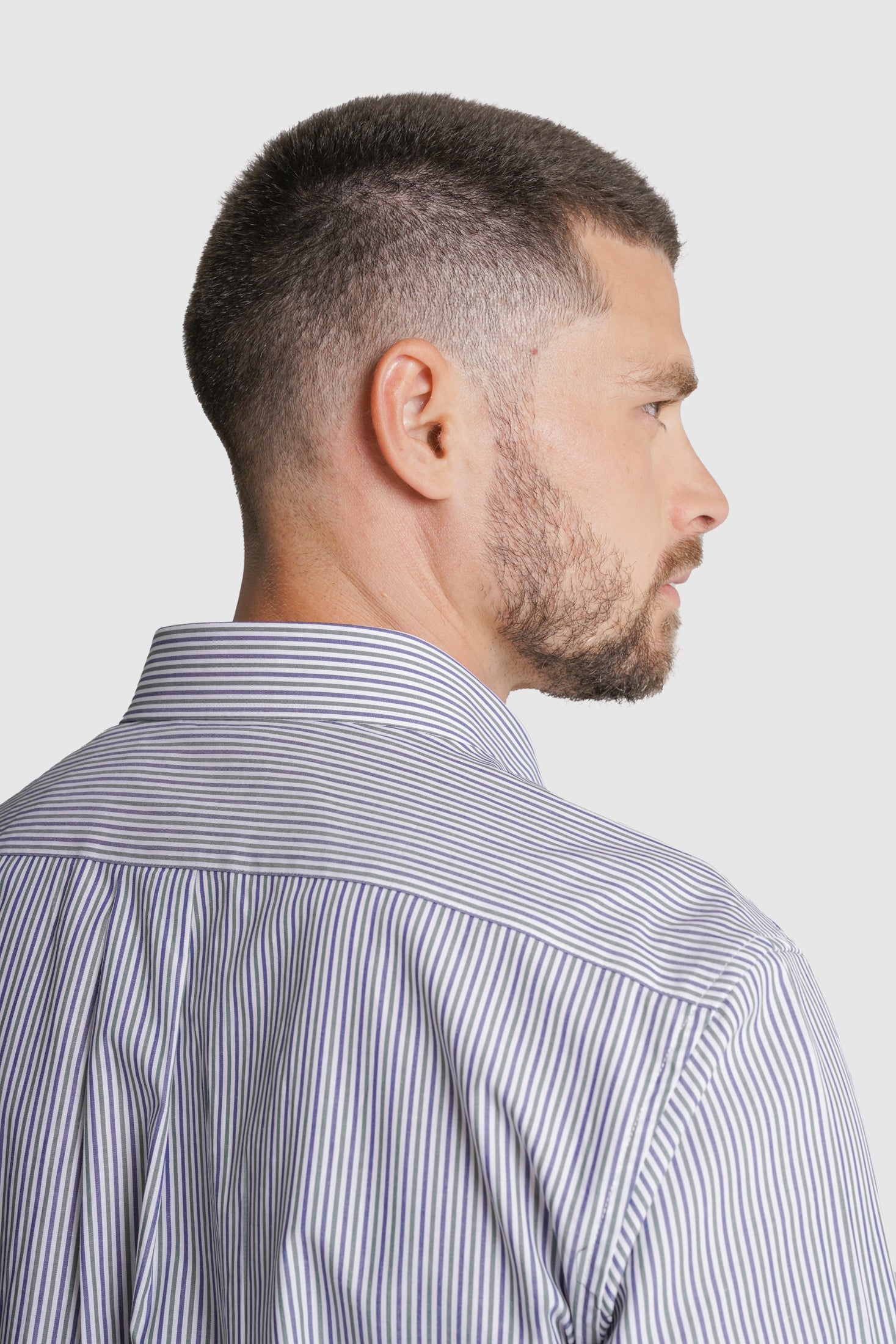 CAMISA ALGODÃO REGULAR FIT AZUL RISCAS MR. BLUE