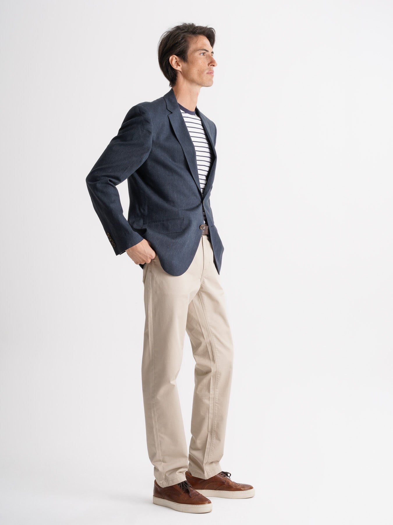 Mr. Blue Linen Blue Blazer
