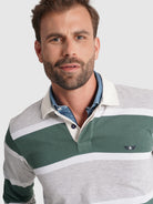 RUGBIE ALGODÃO VERDE MANGA COMPRIDA REGULAR FIT MR. BLUE