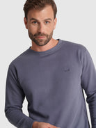 HOODIE ALGODÃO AZUL MANGA COMPRIDA REGULAR FIT MR. BLUE