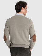 PULLOVER LÃ VERDE COM COTOVELEIRA REGULAR FIT MR. BLUE