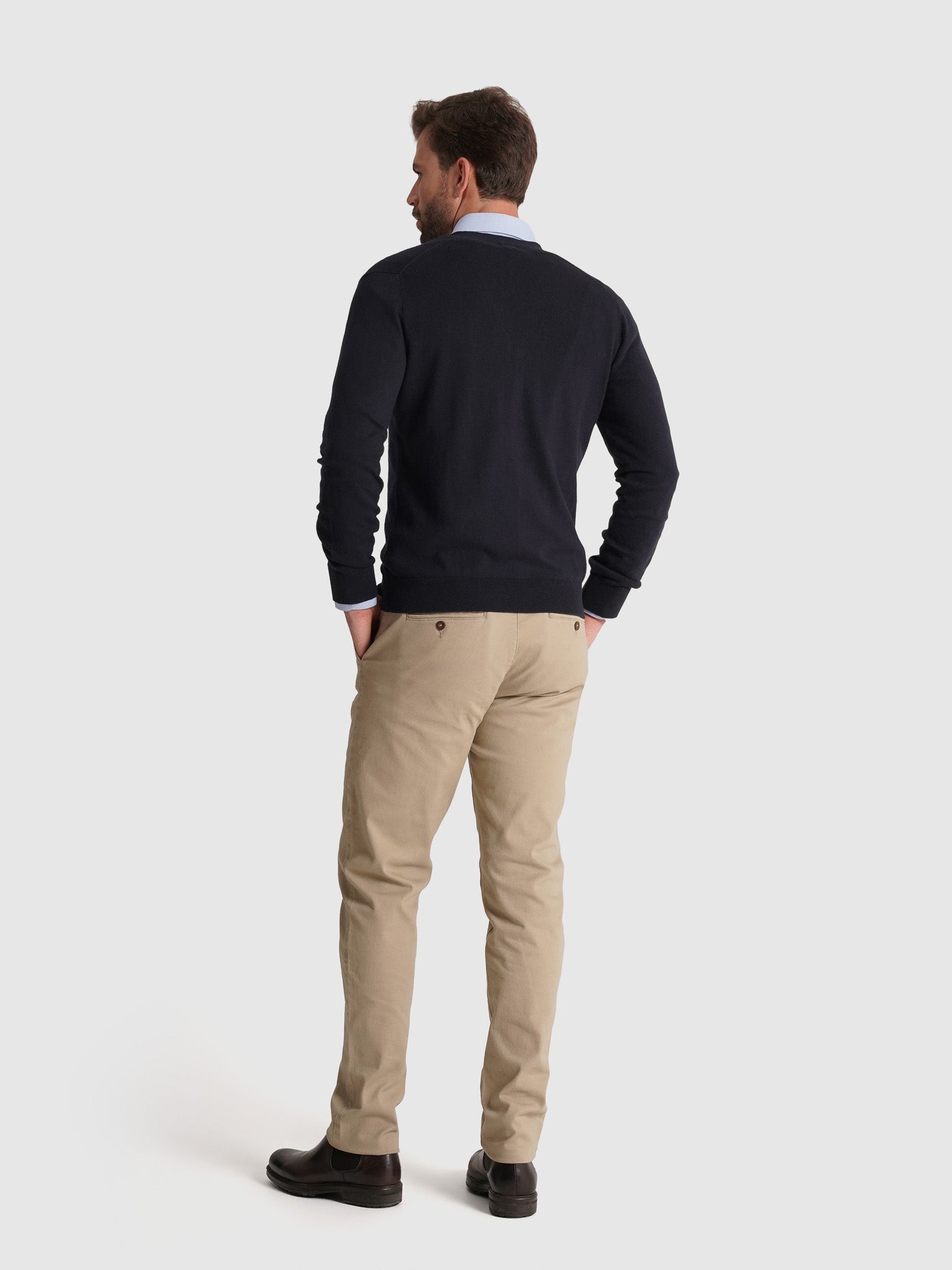 PULLOVER LÃ AZUL MANGA COMPRIDA REGULAR FIT MR. BLUE