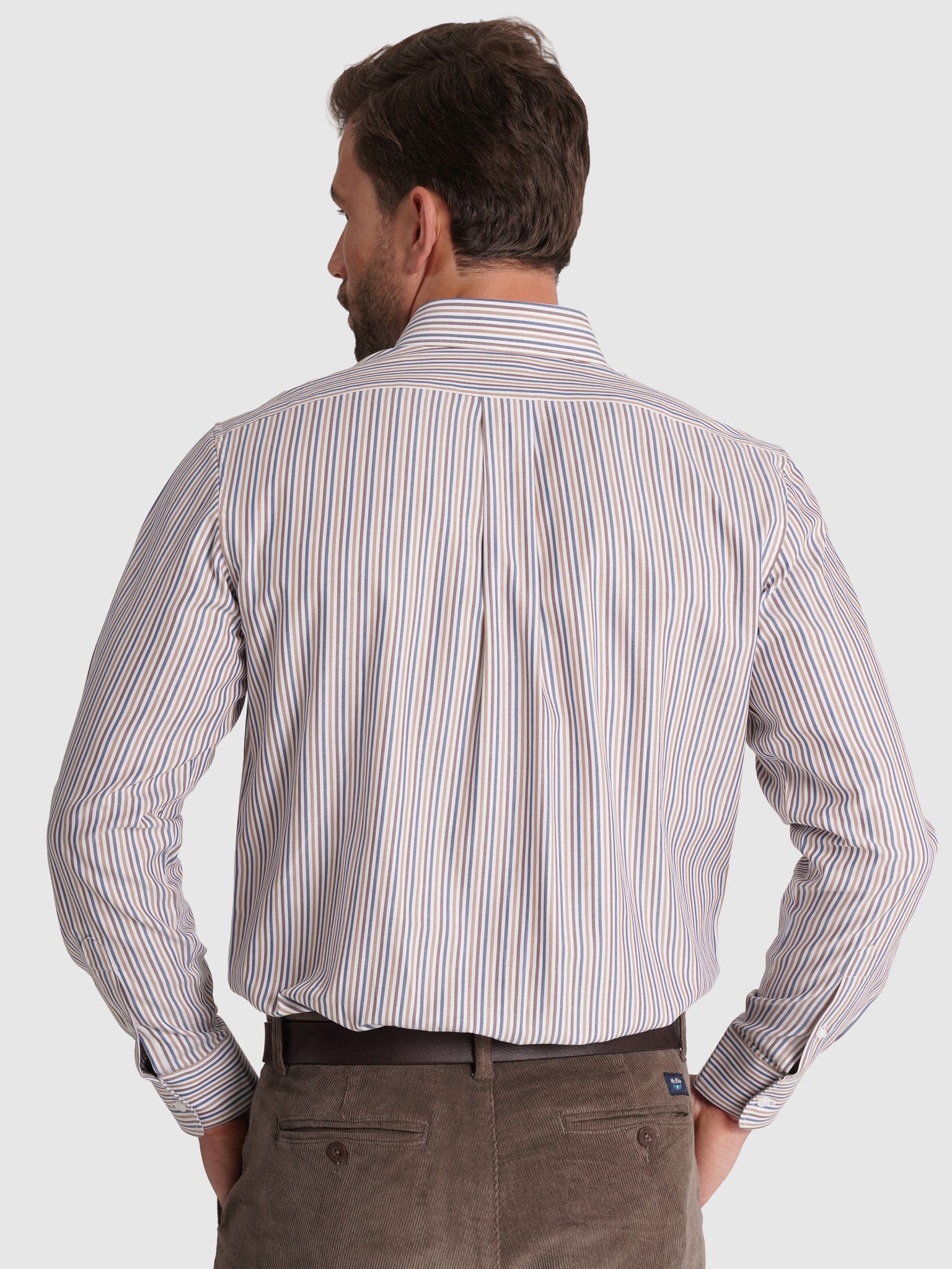 CAMISA ALGODÃO BRANCA MANGA COMPRIDA REGULAR FIT MR. BLUE