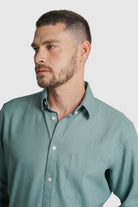 CAMISA ESTRUTURADA REGULAR FIT VERDE LISA MR. BLUE