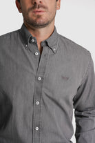 CAMISA TWILL REGULAR FIT CINZENTA LISA MR. BLUE