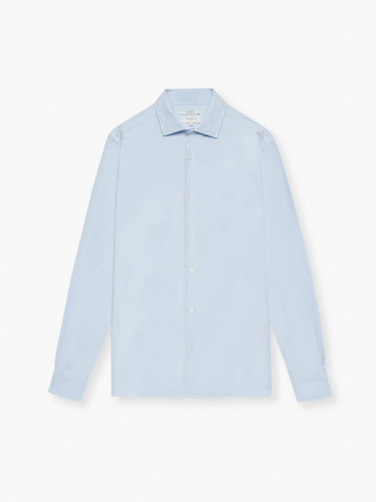 CAMISA PIQUET TAILORED FIT AZUL LISA MARK BELLUCCI