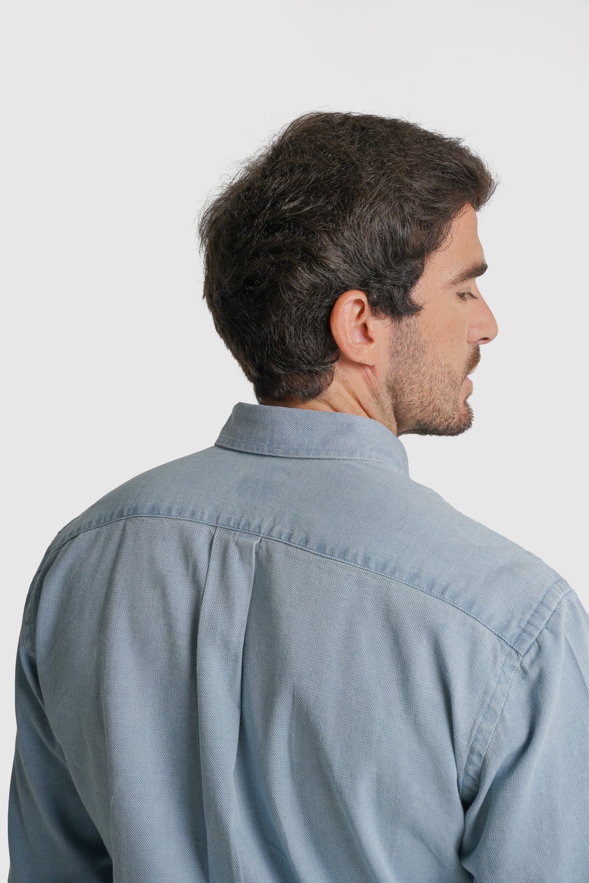 CAMISA GANGA REGULAR FIT AZUL LISA MR. BLUE