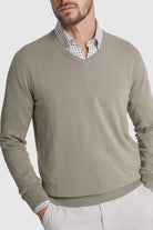 PULLOVER LÃ REGULAR FIT VERDE LISO MR. BLUE