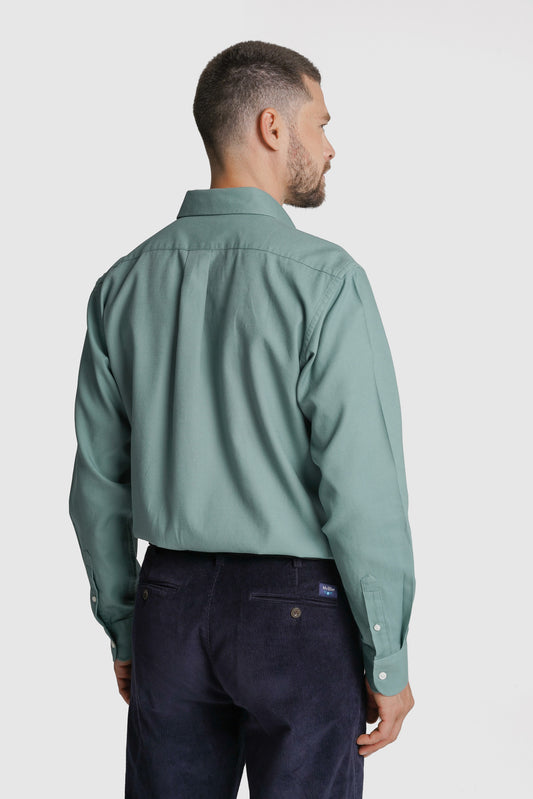 CAMISA ESTRUTURADA REGULAR FIT VERDE LISA MR. BLUE