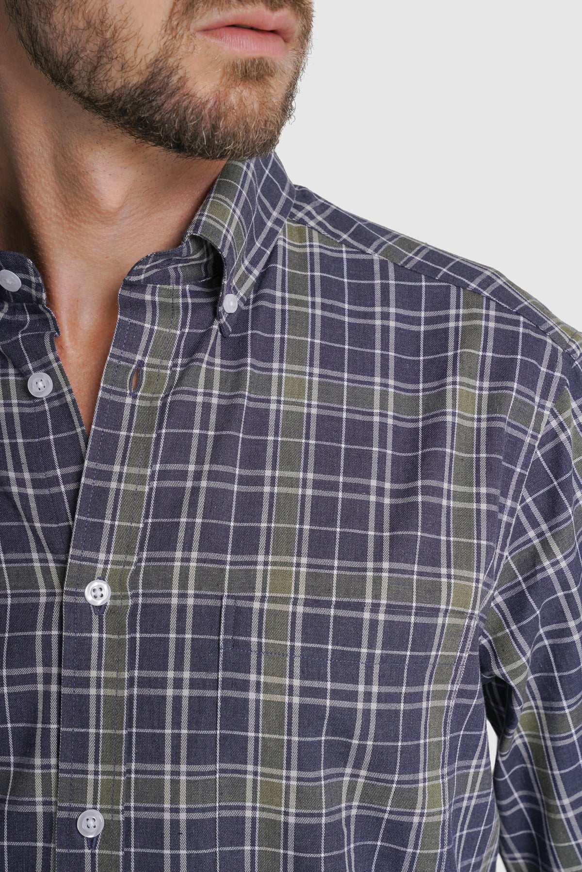CAMISA ALGODÃO REGULAR FIT AZUL AO QUADRADO MR. BLUE