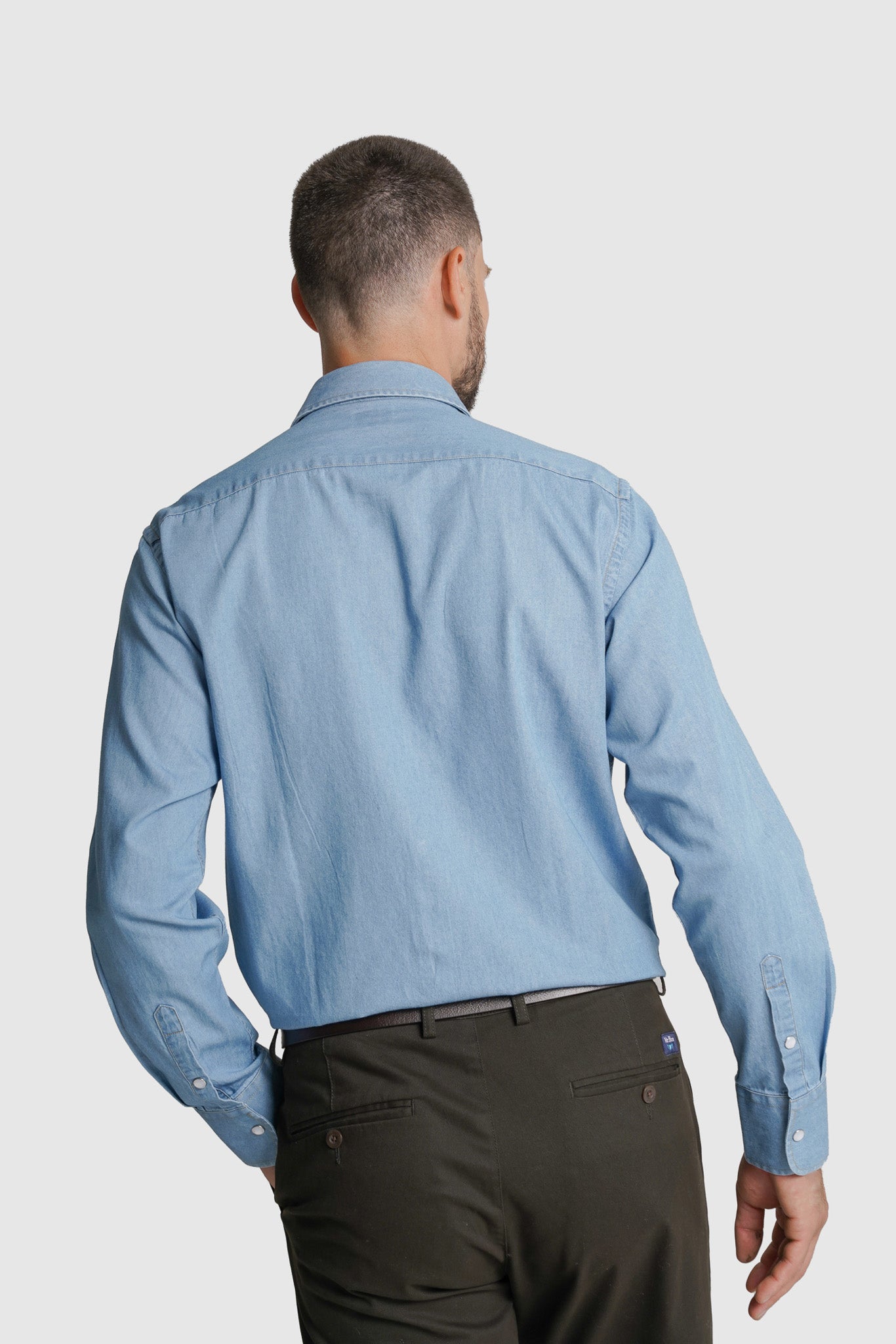 CAMISA GANGA REGULAR FIT AZUL LISA MR. BLUE