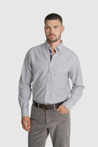 CAMISA TWILL REGULAR FIT VERDE ÀS RISCAS MR. BLUE