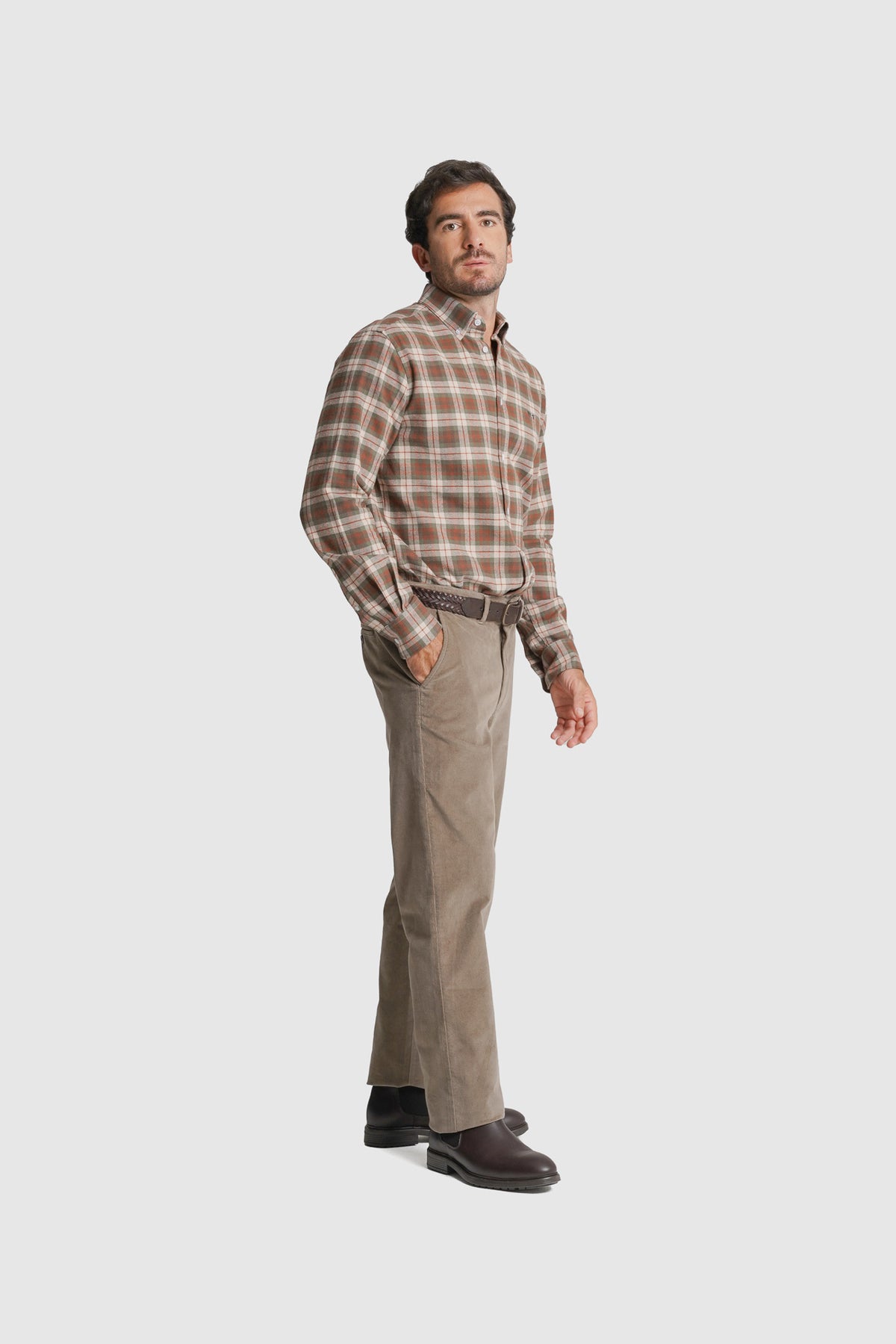 CAMISA FLANELA REGULAR FIT VERDE AO QUADRADO MR. BLUE
