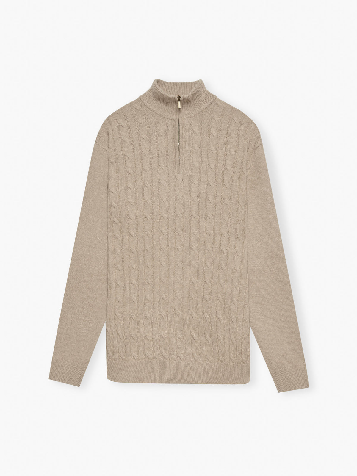 PULLOVER LÃ REGULAR FIT BEGE LISO MR. BLUE