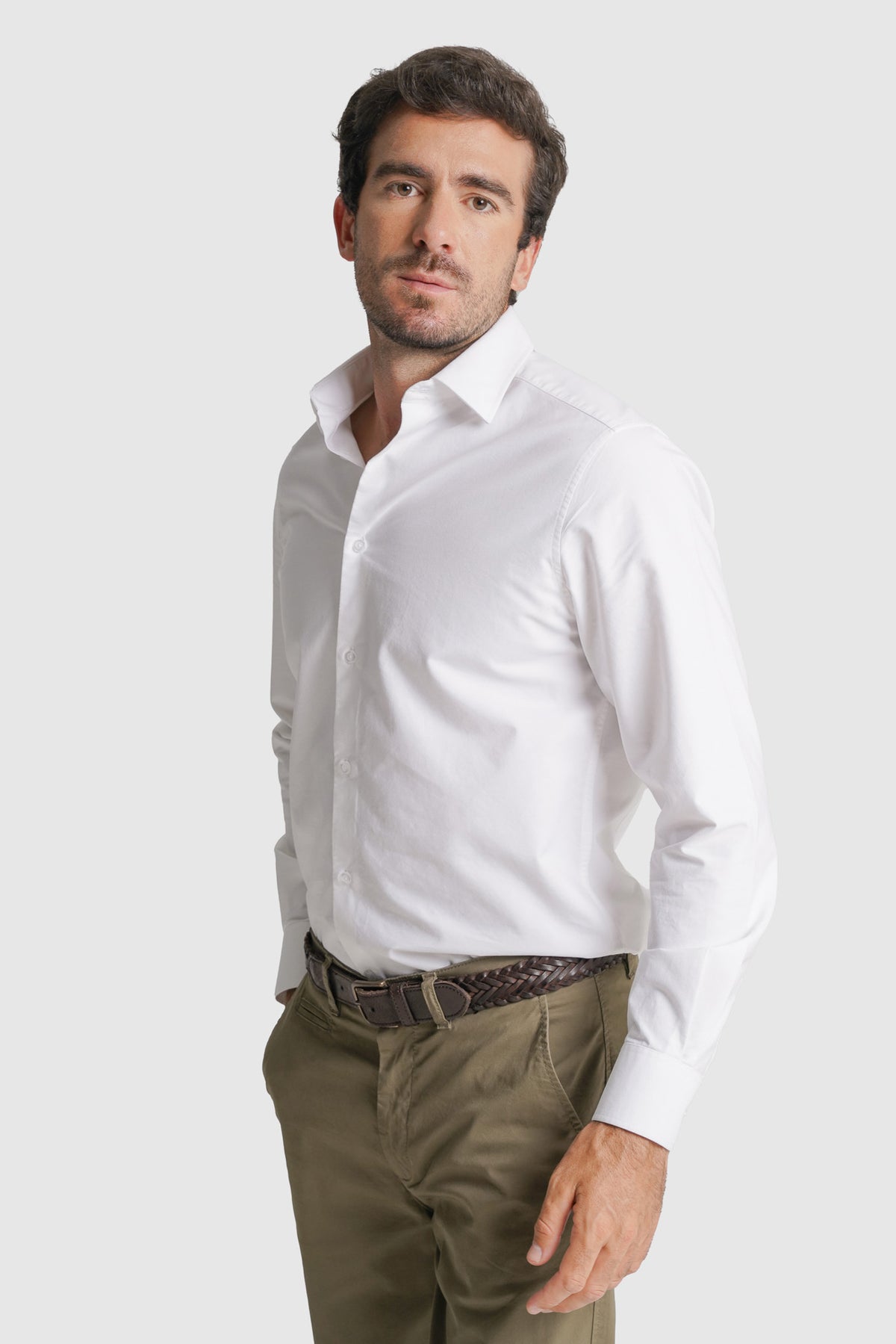 CAMISA OXFORD SLIM FIT BRANCA LISA MR. BLUE