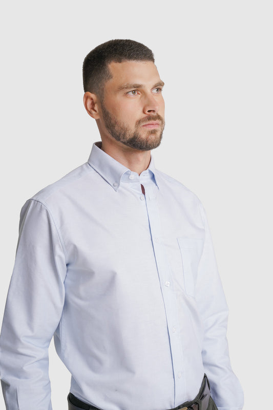 CAMISA OXFORD REGULAR FIT AZUL LISA MR. BLUE