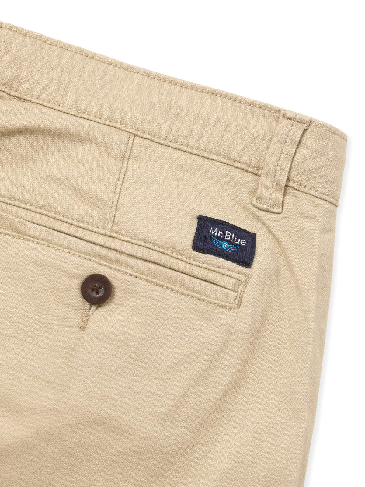 CALÇAS ALGODÃO SLIM FIT BEGES LISAS MR. BLUE