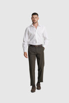 CAMISA ESTRUTURADA TAILORED FIT BRANCA LISA MR. BLUE