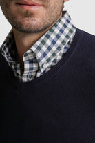 PULLOVER CAXEMIRA REGULAR FIT AZUL LISO MR. BLUE