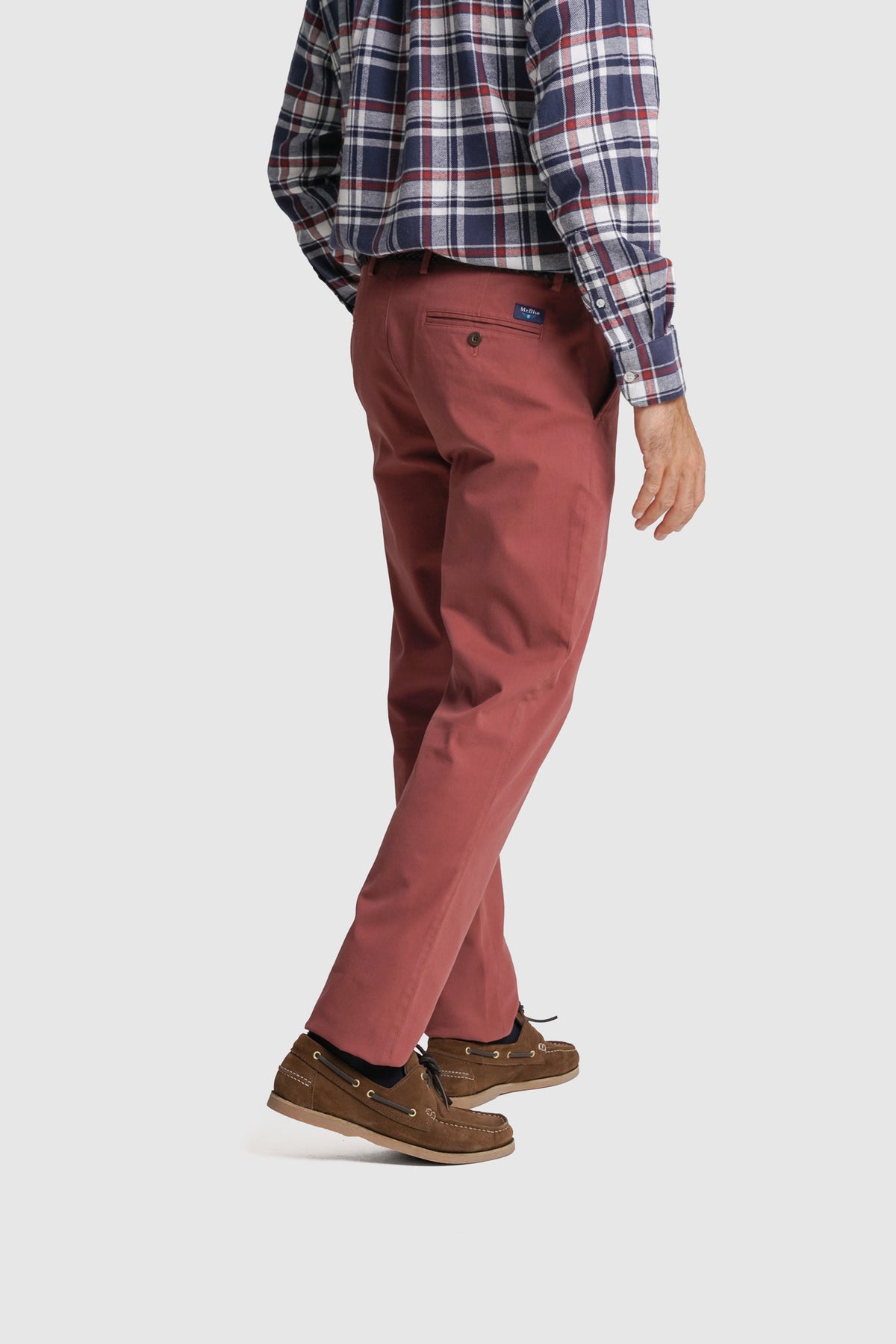 CALÇAS ALGODÃO SLIM FIT VERMELHAS LISAS MR. BLUE