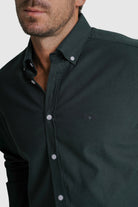 CAMISA ALGODÃO REGULAR FIT VERDE LISA MR. BLUE