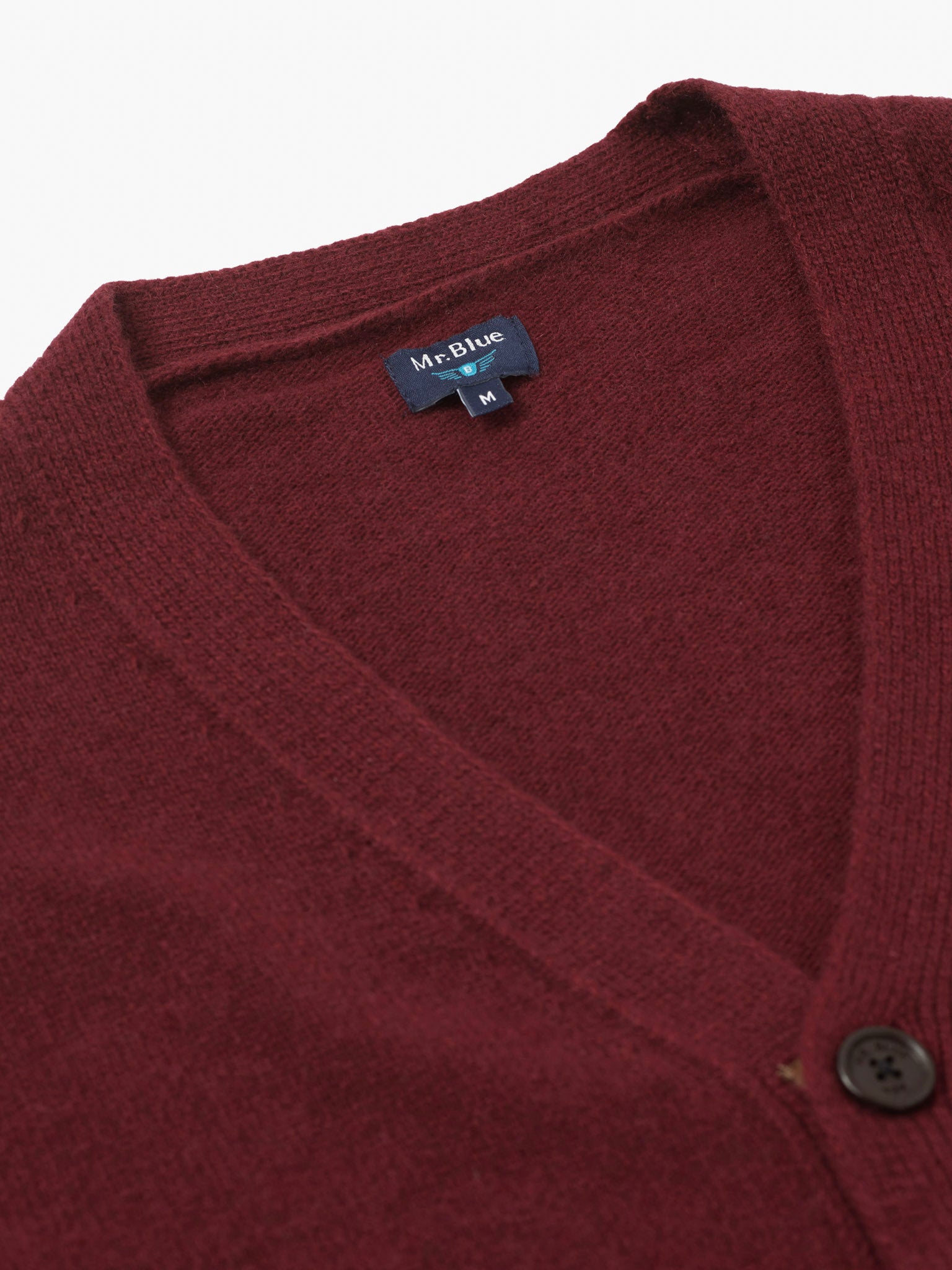 CARDIGAN LÃ REGULAR FIT BORDEAUX LISO MR. BLUE