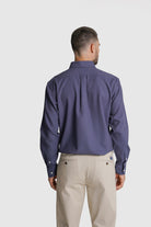 CAMISA ESTRUTURADA REGULAR FIT AZUL LISA MR. BLUE