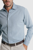 CAMISA GANGA SLIM FIT AZUL LISA MR. BLUE