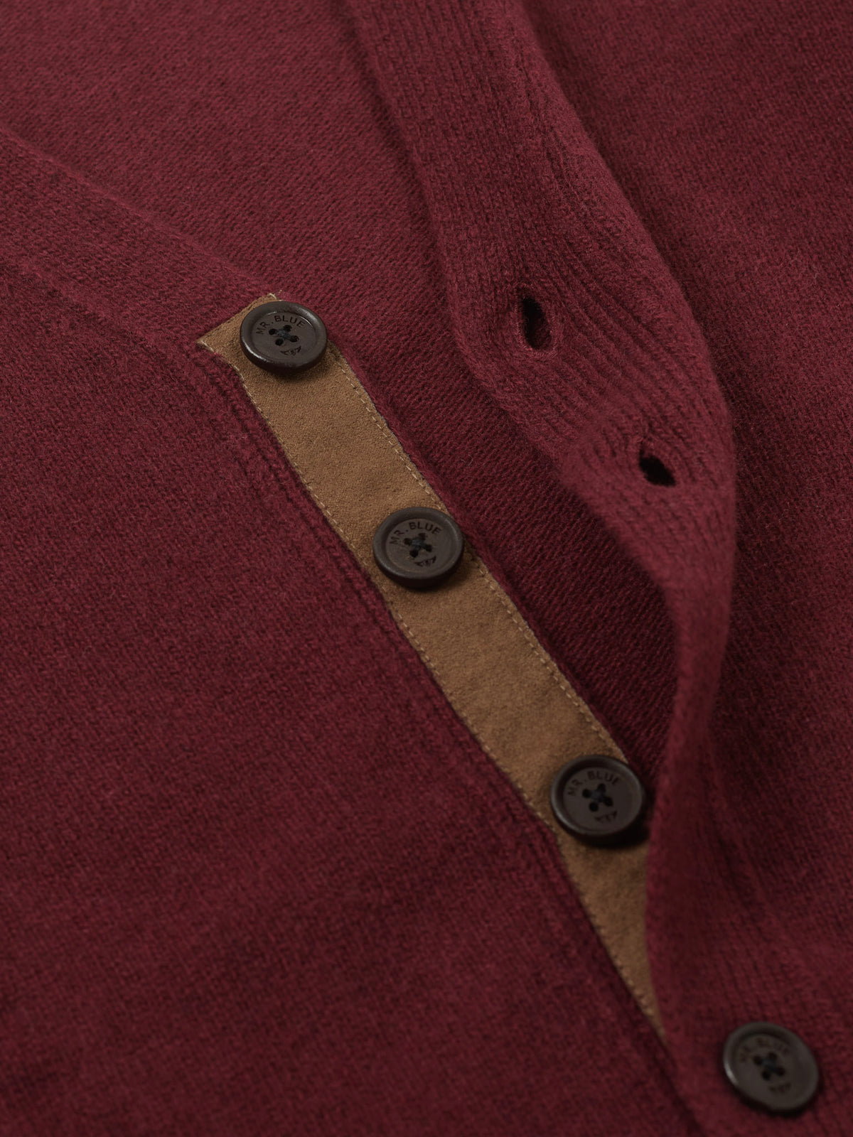 CARDIGAN LÃ REGULAR FIT BORDEAUX LISO MR. BLUE