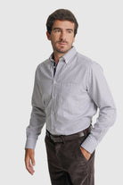 CAMISA TWILL REGULAR FIT CASTANHA AO QUADRADO MR. BLUE
