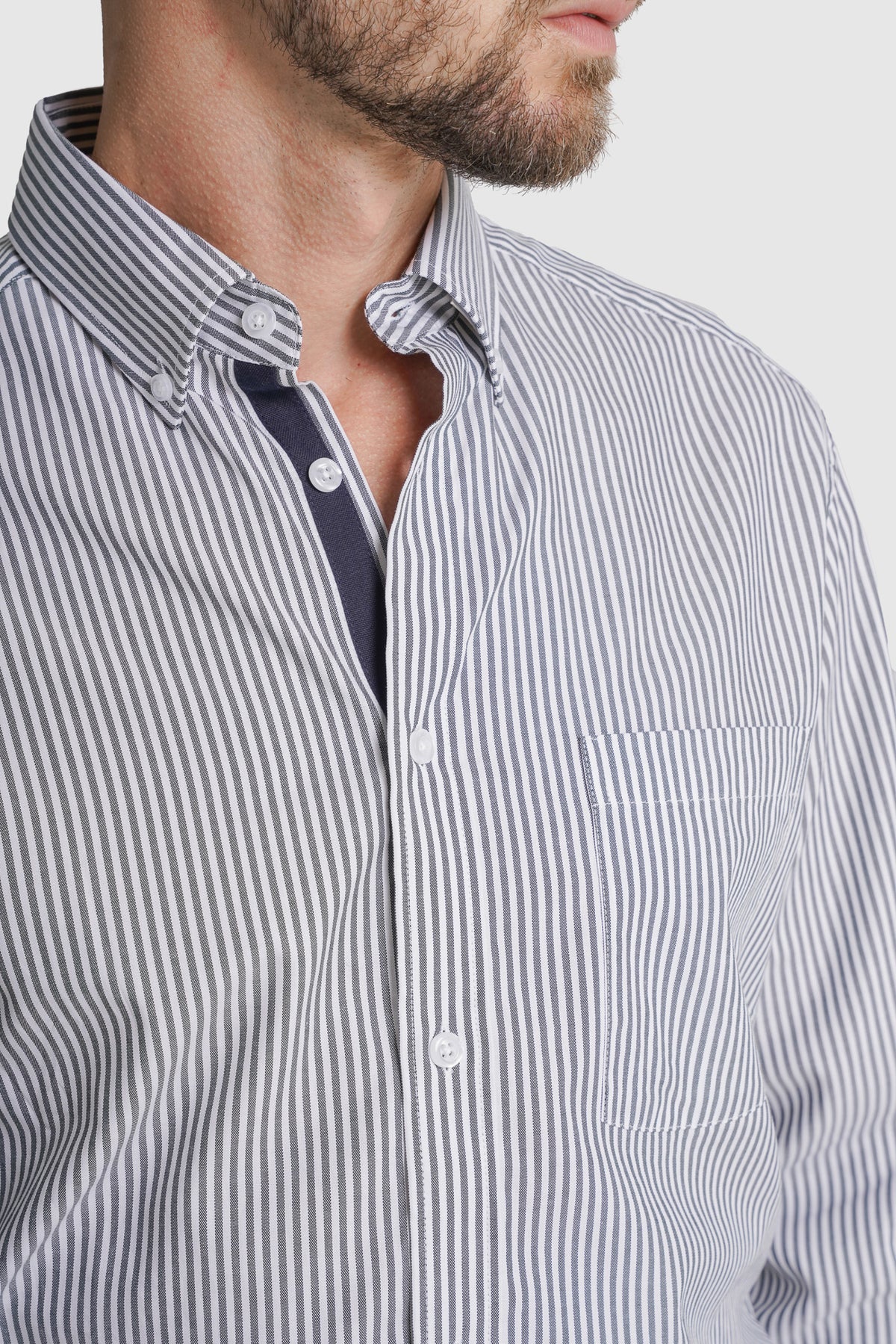CAMISA TWILL REGULAR FIT VERDE ÀS RISCAS MR. BLUE