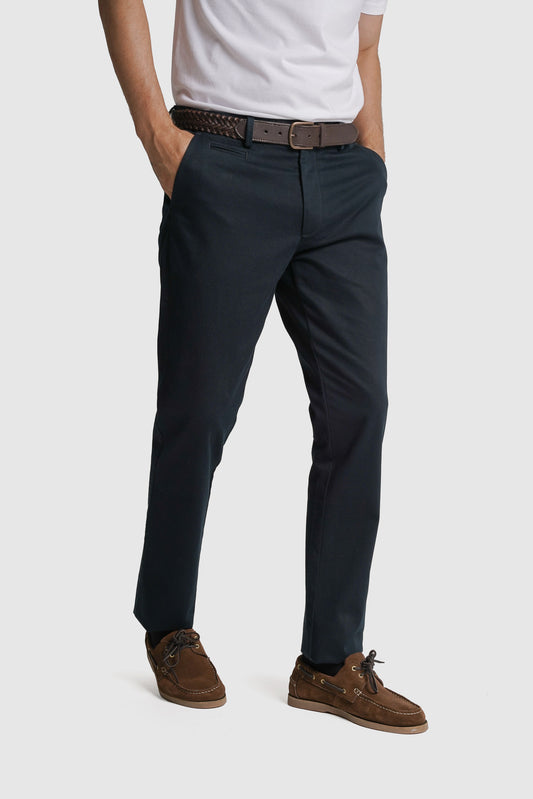 CALÇAS ALGODÃO SLIM FIT AZUIS LISAS MR. BLUE