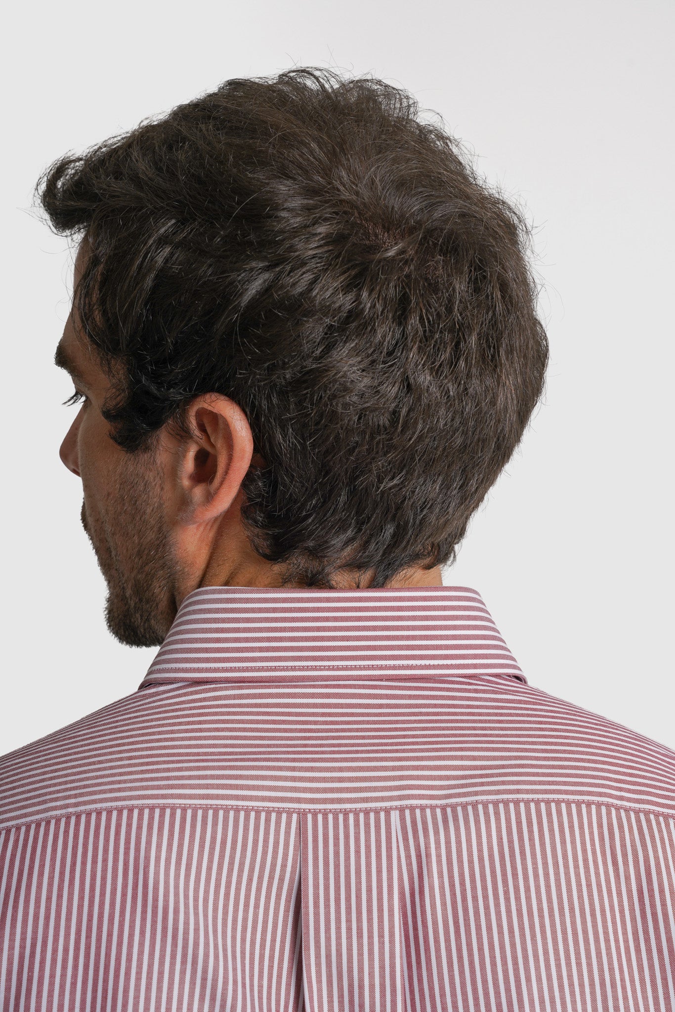 CAMISA OXFORD REGULAR FIT VERMELHA ÀS RISCAS MR. BLUE