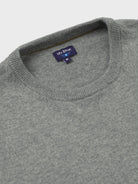 PULLOVER LÃ REGULAR FIT CINZENTO LISO MR. BLUE
