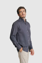 CAMISA TWILL REGULAR FIT CINZENTA LISA MR. BLUE