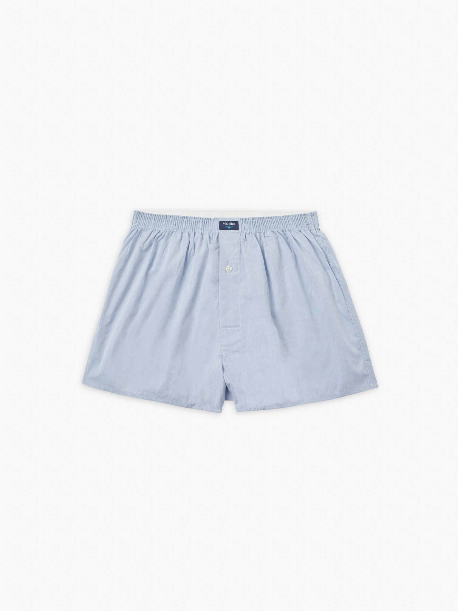 BOXERS ALGODÃO CLASSIC FIT AZUIS LISOS MR. BLUE