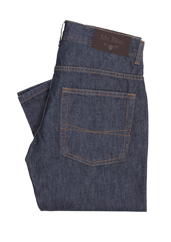 Calças de Ganga cintura baixa com detalhe - Mr Blue