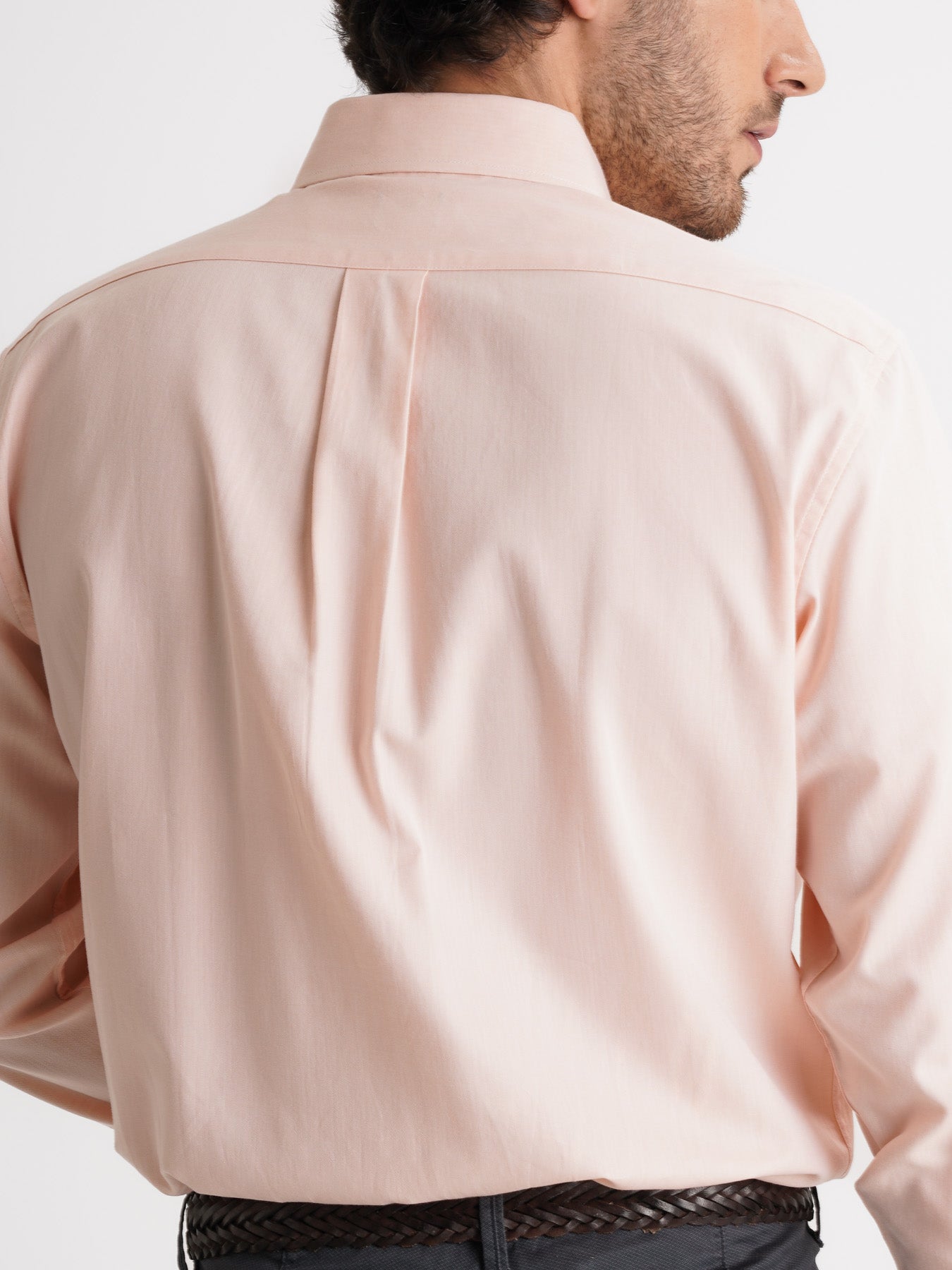 Mr. Blue Orange Regular Fit Herringbone Shirt