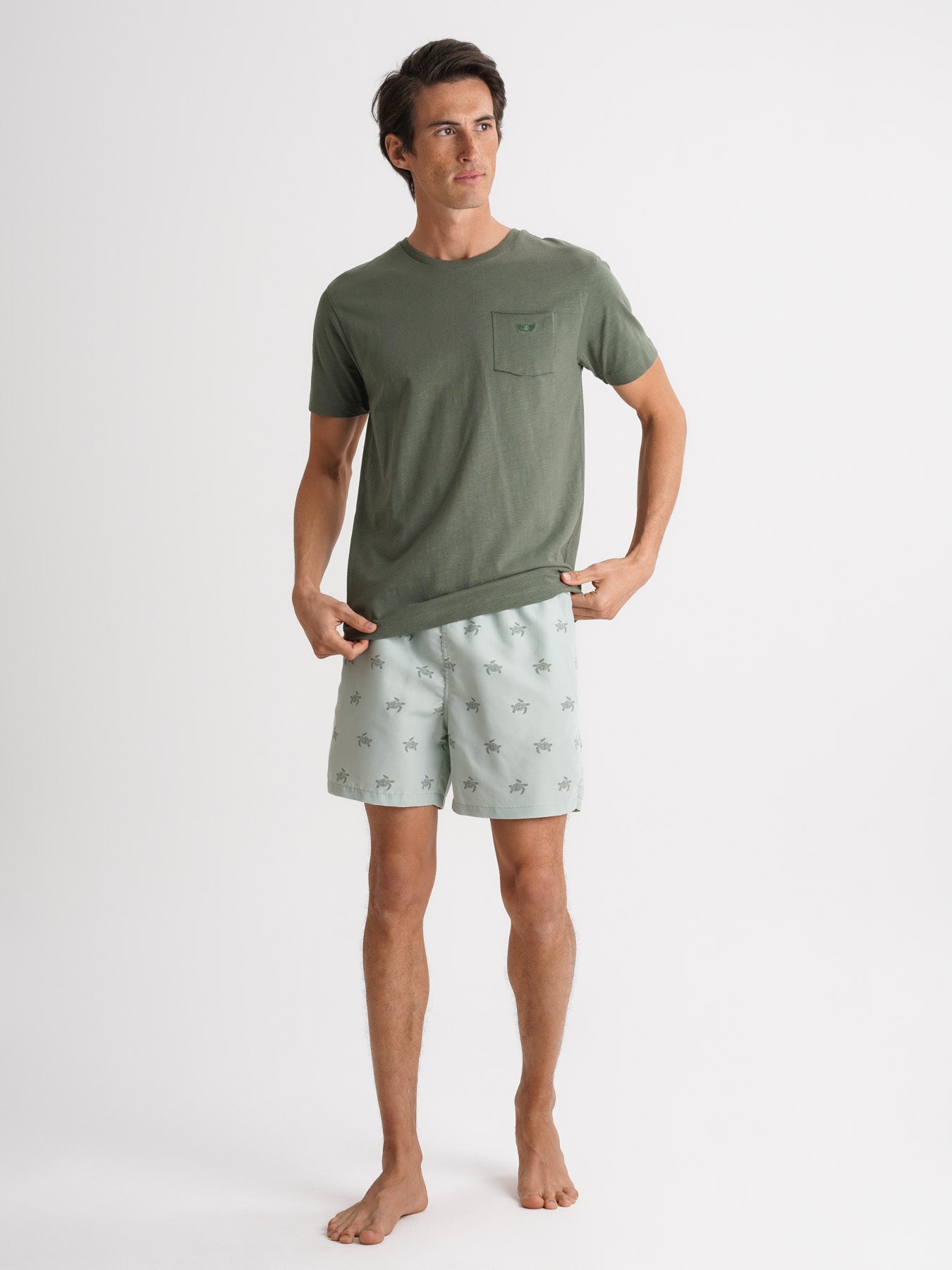 Mr. Blue 100% Cotton Green T-Shirt