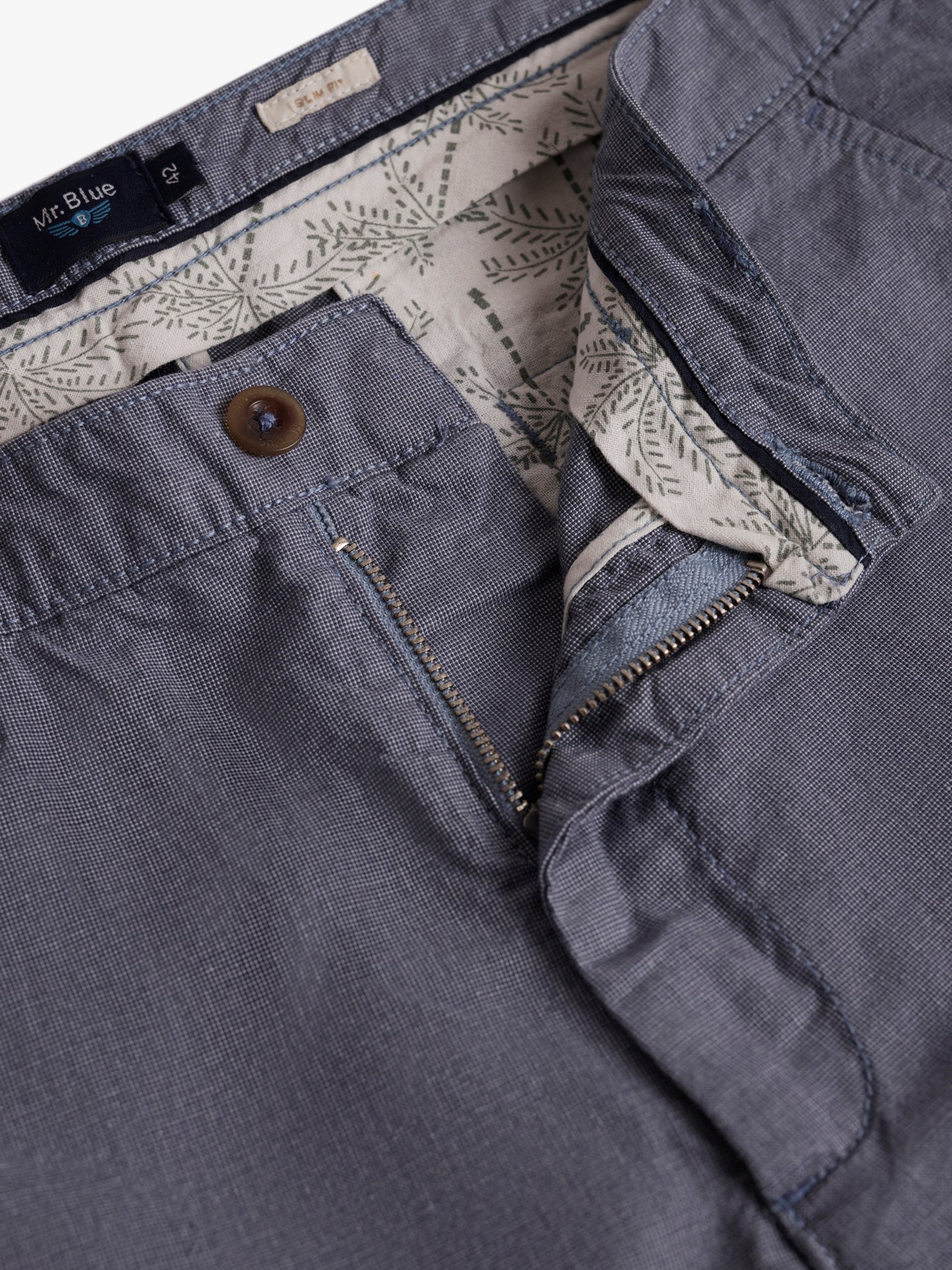 Pantalones cortos azules de corte slim de Mr. Blue