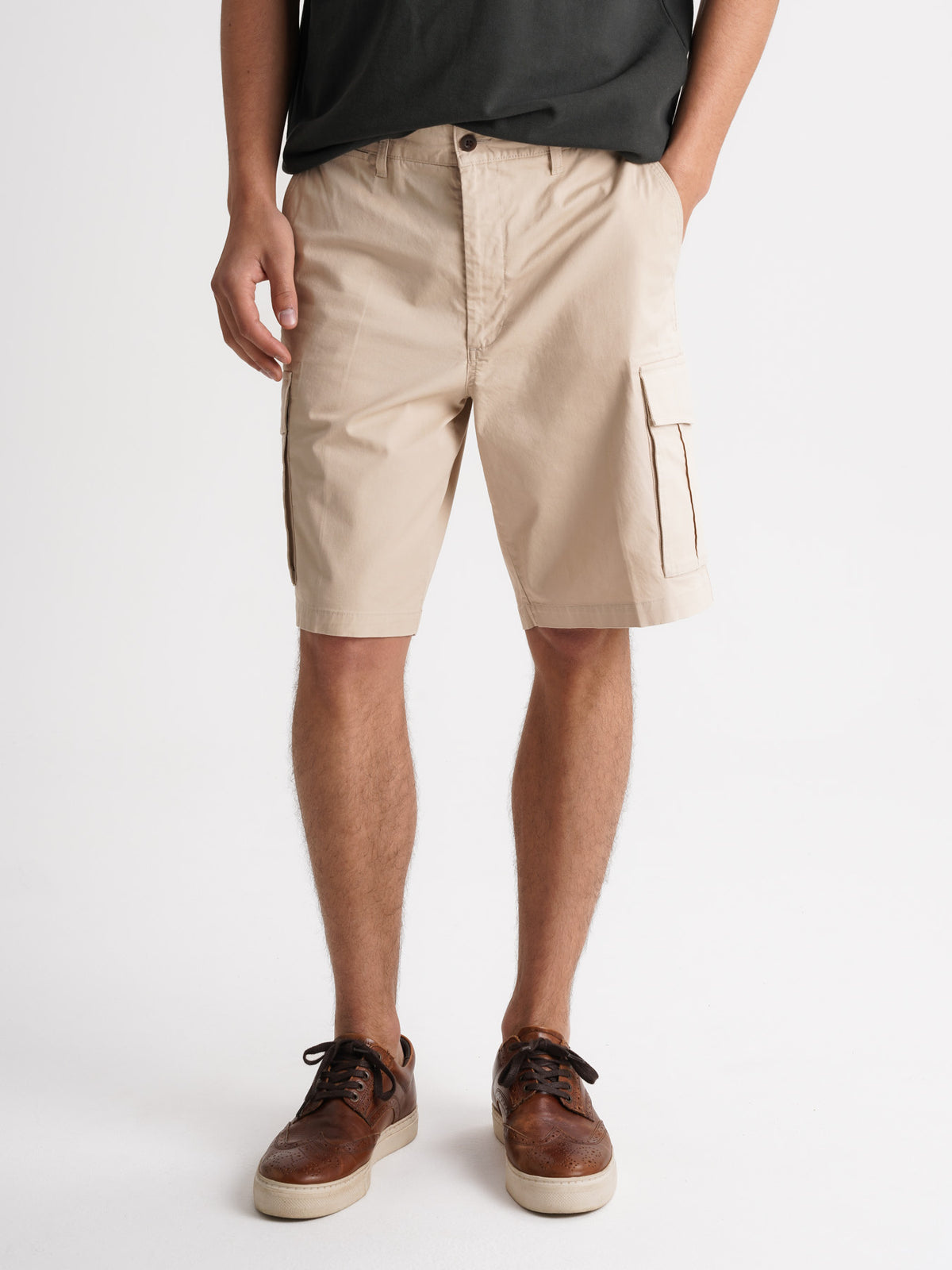 Pantalón corto Mr. Blue beige de corte regular