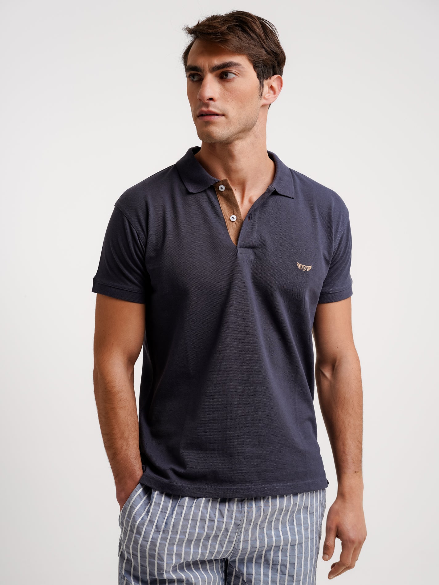 Polo Regular Fit Piquet Azul Mr. Blue