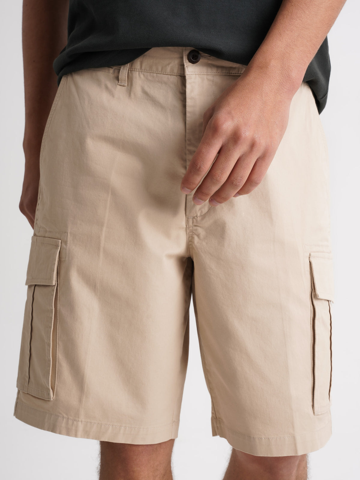 Pantalón corto Mr. Blue beige de corte regular